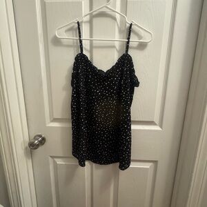 Kori Black Polka Dot Spaghetti Strap Camisole